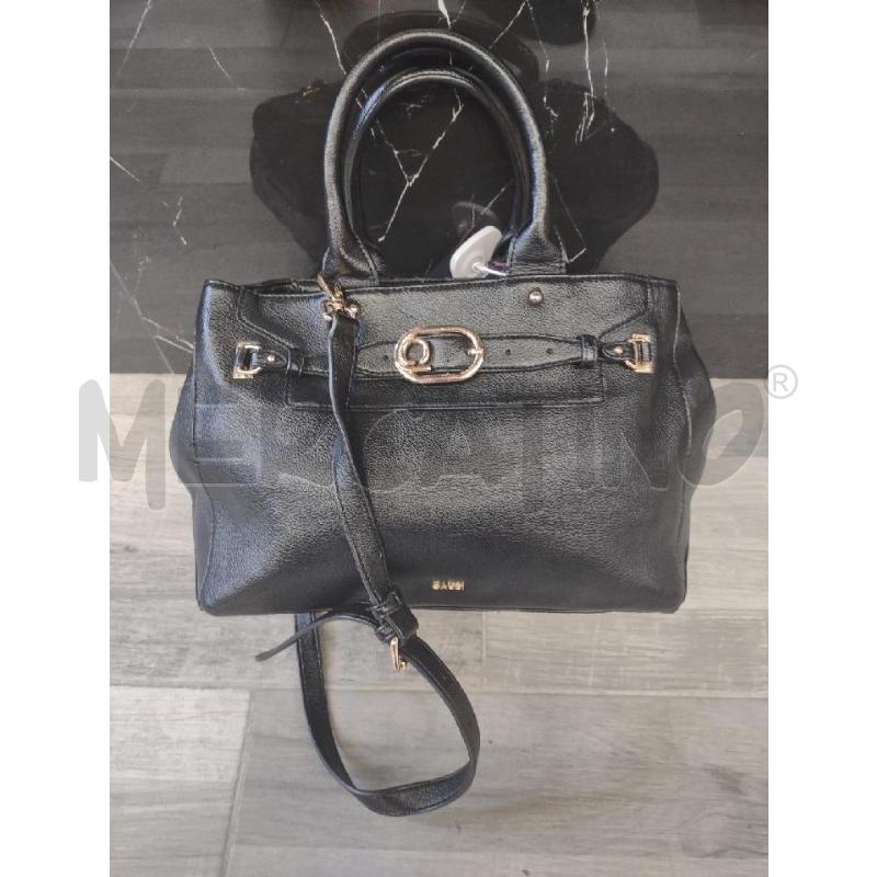 BORSA DONNA GAUDI' NERA CON TRACOLLA METALO DORATA | Mercatino dell'Usato Settimo torinese 1