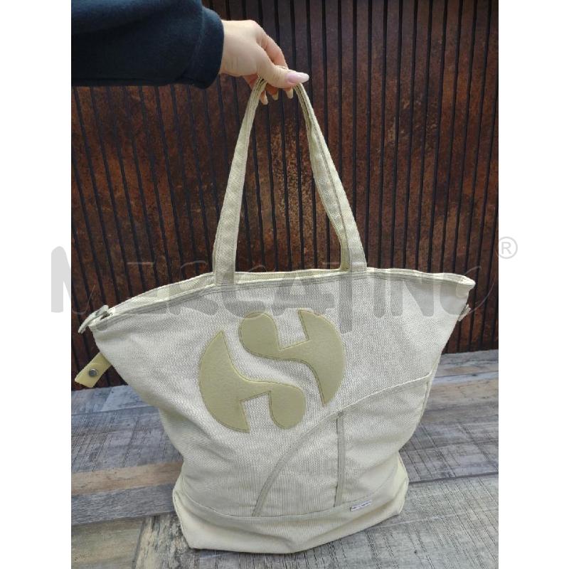 BORSA DONNA GRANDE SUPERGA TELA BEIGE | Mercatino dell'Usato Settimo torinese 1