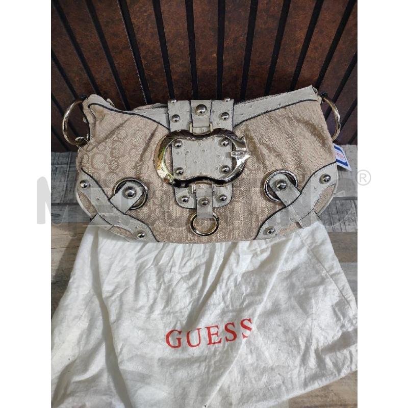 BORSA DONNA GUESS BEIGE PTE STAMPA STRUZZO | Mercatino dell'Usato Settimo torinese 1