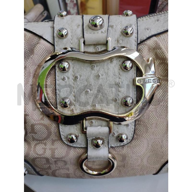 BORSA DONNA GUESS BEIGE PTE STAMPA STRUZZO | Mercatino dell'Usato Settimo torinese 3