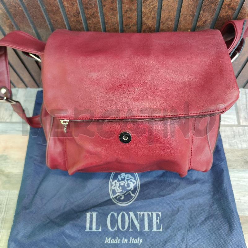 BORSA DONNA IL CONTE PELLE ROSSA | Mercatino dell'Usato Settimo torinese 1