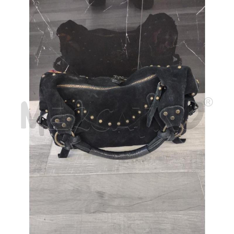 BORSA DONNA JUST CAVALLI PELLE SCAMOSCIATA RICAMO FIORI | Mercatino dell'Usato Settimo torinese 2