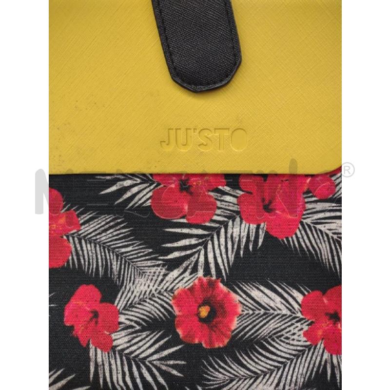 BORSA DONNA JU'STO FIORI IBISCO PTE GIALLA | Mercatino dell'Usato Settimo torinese 3