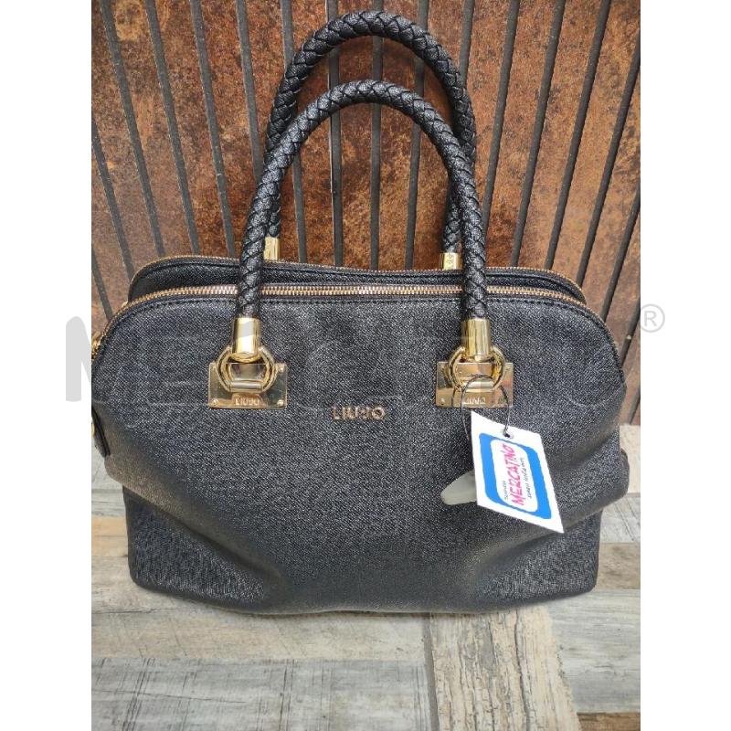 BORSA DONNA LIU JO NERA METALL DORATA CON TRACOLLA | Mercatino dell'Usato Settimo torinese 1