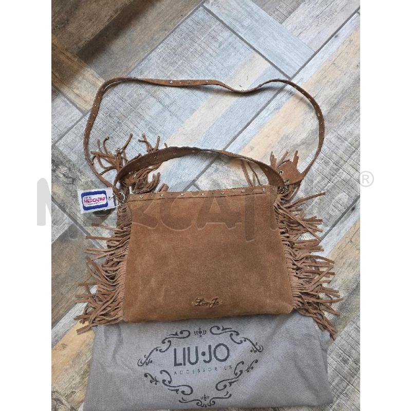 BORSA DONNA LIU JO PELLE SCAMOSCIATA FRANGE BORCHIE | Mercatino dell'Usato Settimo torinese 1