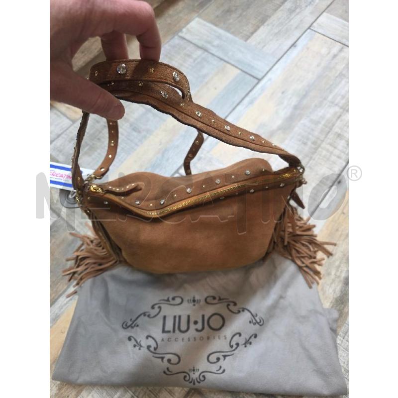 BORSA DONNA LIU JO PELLE SCAMOSCIATA FRANGE BORCHIE | Mercatino dell'Usato Settimo torinese 2