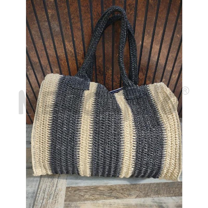 BORSA DONNA MARE INTIMISSIMI PAGLIA RIGHE NERE | Mercatino dell'Usato Settimo torinese 2