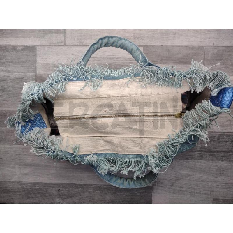 BORSA DONNA MARE ST BARTH JEANS AZZURRA  | Mercatino dell'Usato Settimo torinese 3