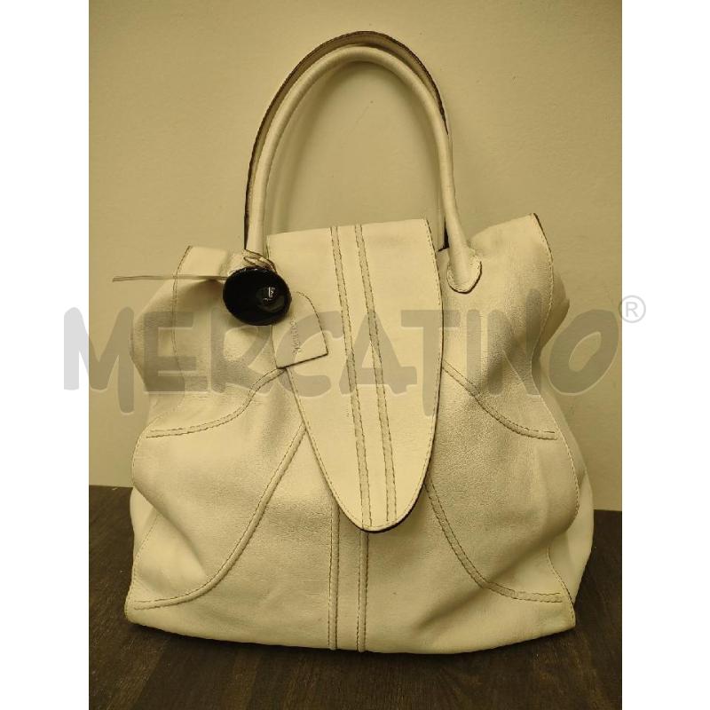 BORSA DONNA MAXMARA PELLE BIANCA PATTINA | Mercatino dell'Usato Settimo torinese 1