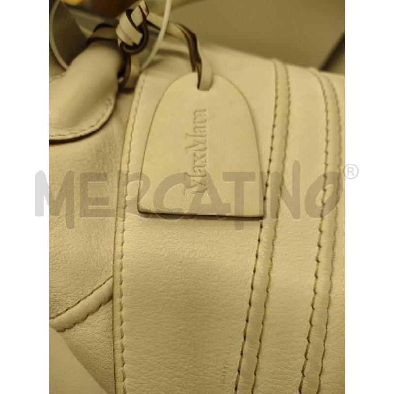 BORSA DONNA MAXMARA PELLE BIANCA PATTINA | Mercatino dell'Usato Settimo torinese 4
