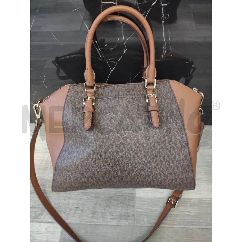 BORSA DONNA MICHAEL KORS MARRONE NERA LOGHI | Mercatino dell'Usato Settimo torinese 2