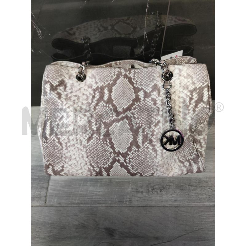 BORSA DONNA MICHAEL KORS PELLE BEIGE STAMPA SERPNTE | Mercatino dell'Usato Settimo torinese 1