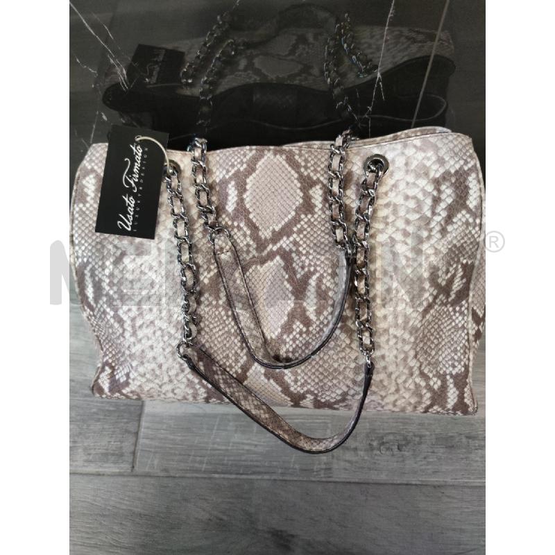 BORSA DONNA MICHAEL KORS PELLE BEIGE STAMPA SERPNTE | Mercatino dell'Usato Settimo torinese 2