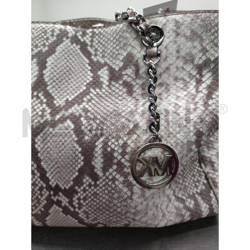 BORSA DONNA MICHAEL KORS PELLE BEIGE STAMPA SERPNTE | Mercatino dell'Usato Settimo torinese 3