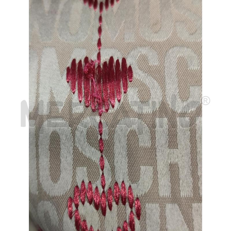 BORSA DONNA MOSCHINO BEIGE CUORI RICAM ROSSI PROFILI PELLE | Mercatino dell'Usato Settimo torinese 3