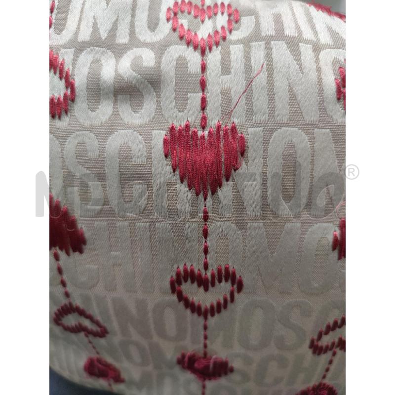 BORSA DONNA MOSCHINO BEIGE CUORI RICAM ROSSI PROFILI PELLE | Mercatino dell'Usato Settimo torinese 5