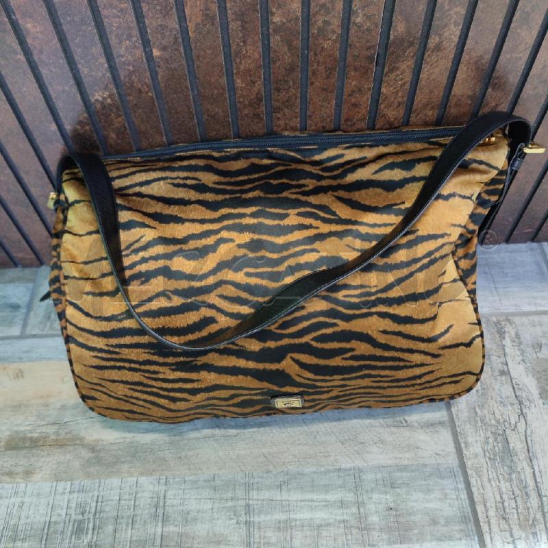 BORSA DONNA MOSCHINO STAMPA ANIMALIER MANICO PELLE | Mercatino dell'Usato Settimo torinese 1