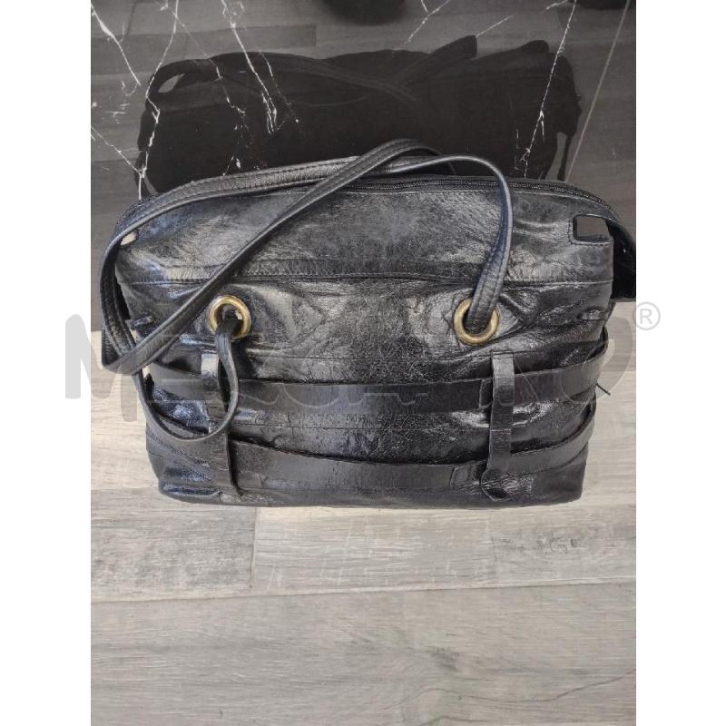 BORSA DONNA NANNINI PELLE NERA CINTURINI DOPPI | Mercatino dell'Usato Settimo torinese 2