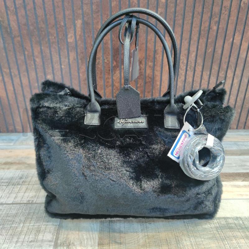 BORSA DONNA NUOVA 4GIVENESS BIG NERA ECOPELLICCIA  | Mercatino dell'Usato Settimo torinese 1