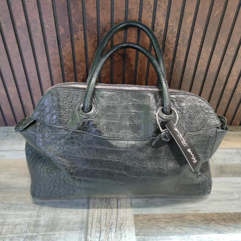 BORSA DONNA PELLE STAMPA COCCO NERA | Mercatino dell'Usato Settimo torinese 2