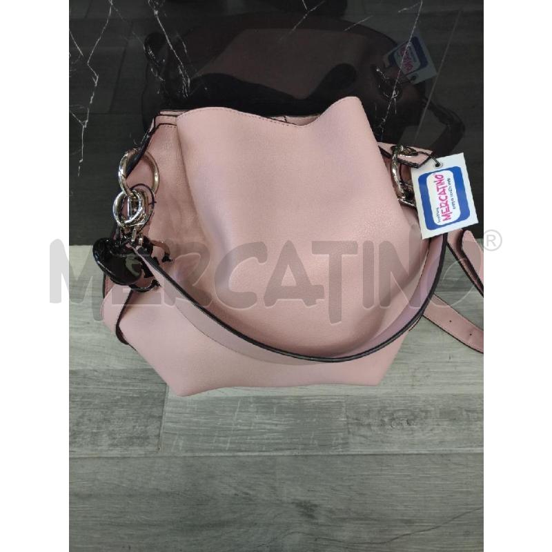 BORSA DONNA ROSA ECO PELLE GUESS A MANO/TRACOLLA | Mercatino dell'Usato Settimo torinese 2