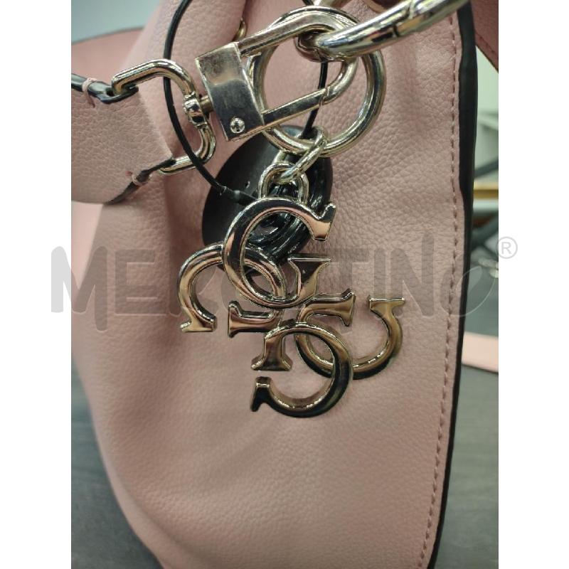 BORSA DONNA ROSA ECO PELLE GUESS A MANO/TRACOLLA | Mercatino dell'Usato Settimo torinese 3