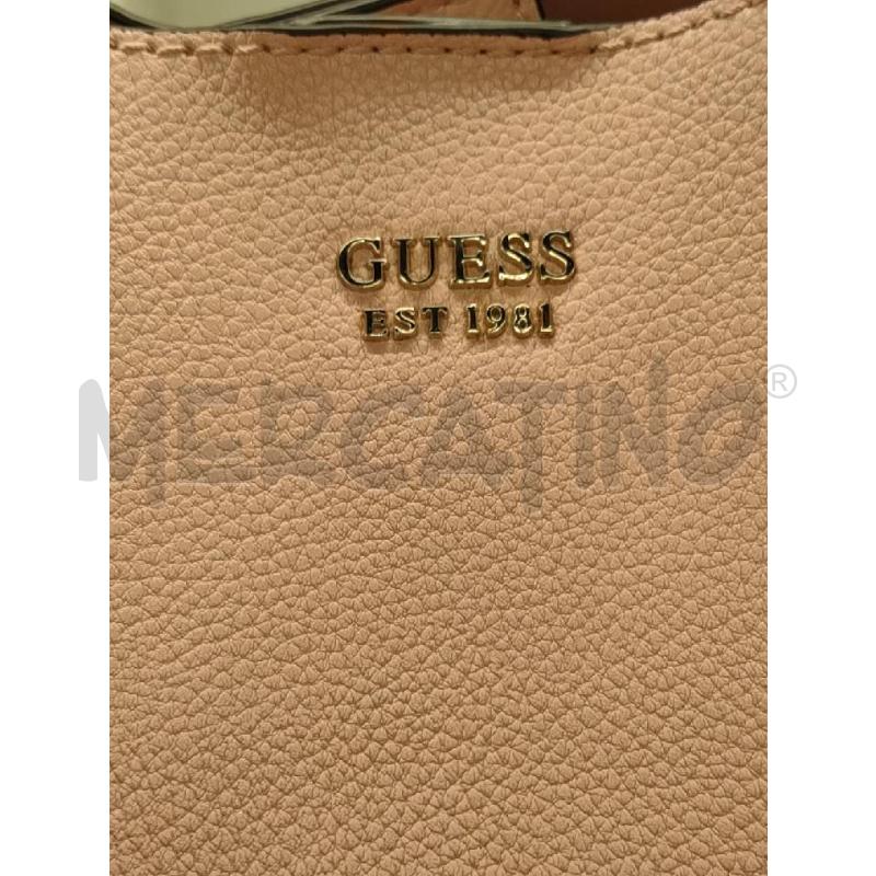 BORSA DONNA ROSA ECO PELLE GUESS A MANO/TRACOLLA | Mercatino dell'Usato Settimo torinese 4