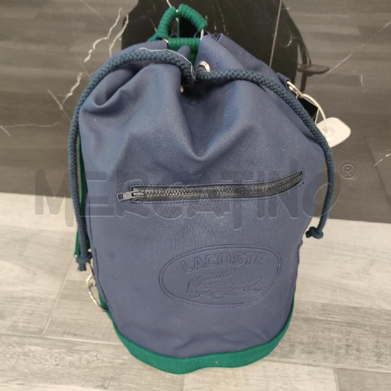 BORSA DONNA SECCHIELLO LACOSTE GOMMATO BLU | Mercatino dell'Usato Settimo torinese 1