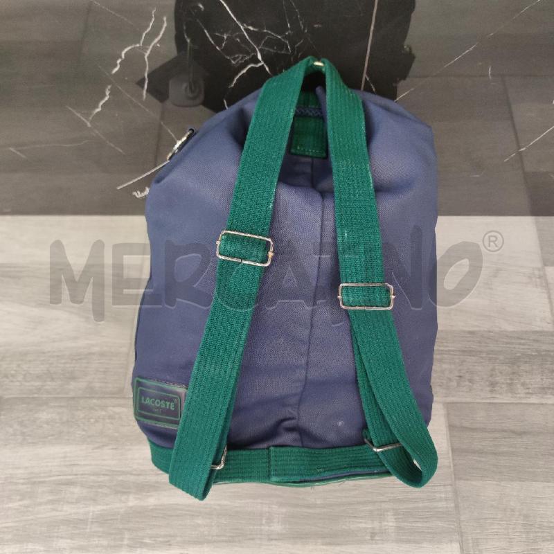 BORSA DONNA SECCHIELLO LACOSTE GOMMATO BLU | Mercatino dell'Usato Settimo torinese 2