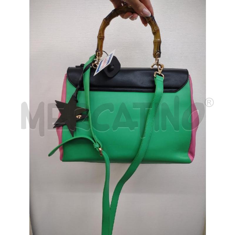 BORSA DONNA SHOP ART VERDE NERA FUCSIA | Mercatino dell'Usato Settimo torinese 2