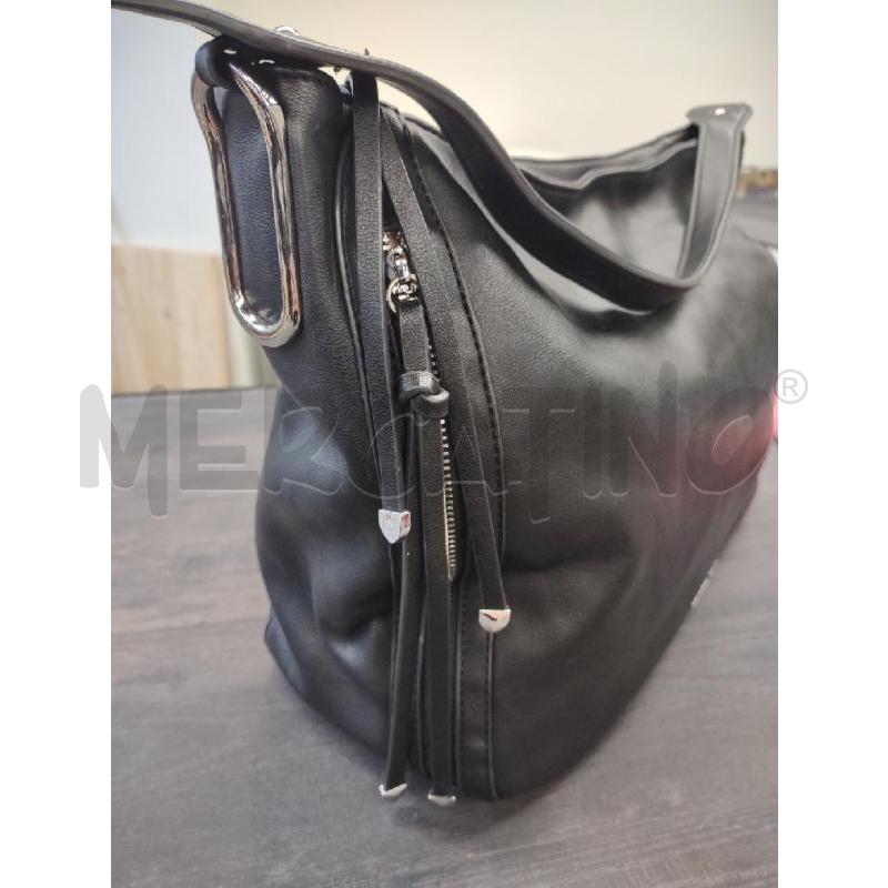 BORSA DONNA TOSCA BLU SIMILPELLE NERA | Mercatino dell'Usato Settimo torinese 4