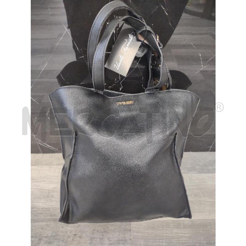BORSA DONNA TWINSET NERA EFFETTO SAFFIANO | Mercatino dell'Usato Settimo torinese 1