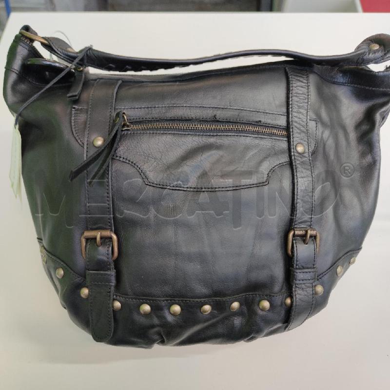 BORSA DONNA VIVIVEE PELLE NERA BORCHIE | Mercatino dell'Usato Settimo torinese 1