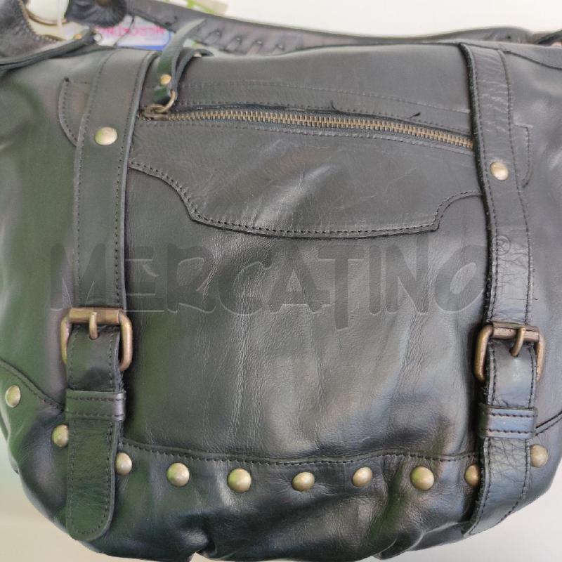 BORSA DONNA VIVIVEE PELLE NERA BORCHIE | Mercatino dell'Usato Settimo torinese 4