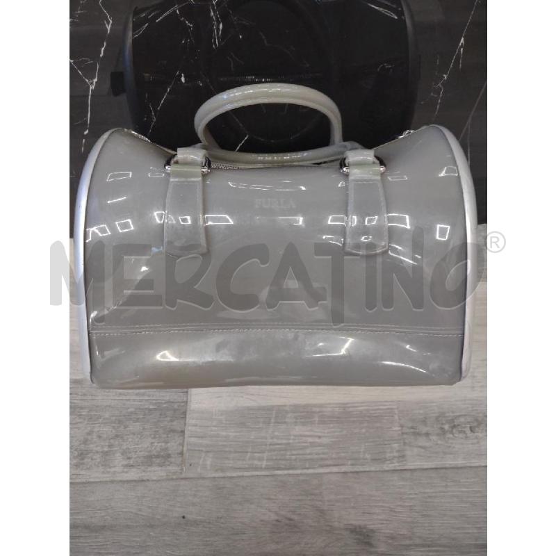BORSA FURLA CANDY BAG GRIGIA PARTE ARGENTATA LATO | Mercatino dell'Usato Settimo torinese 1