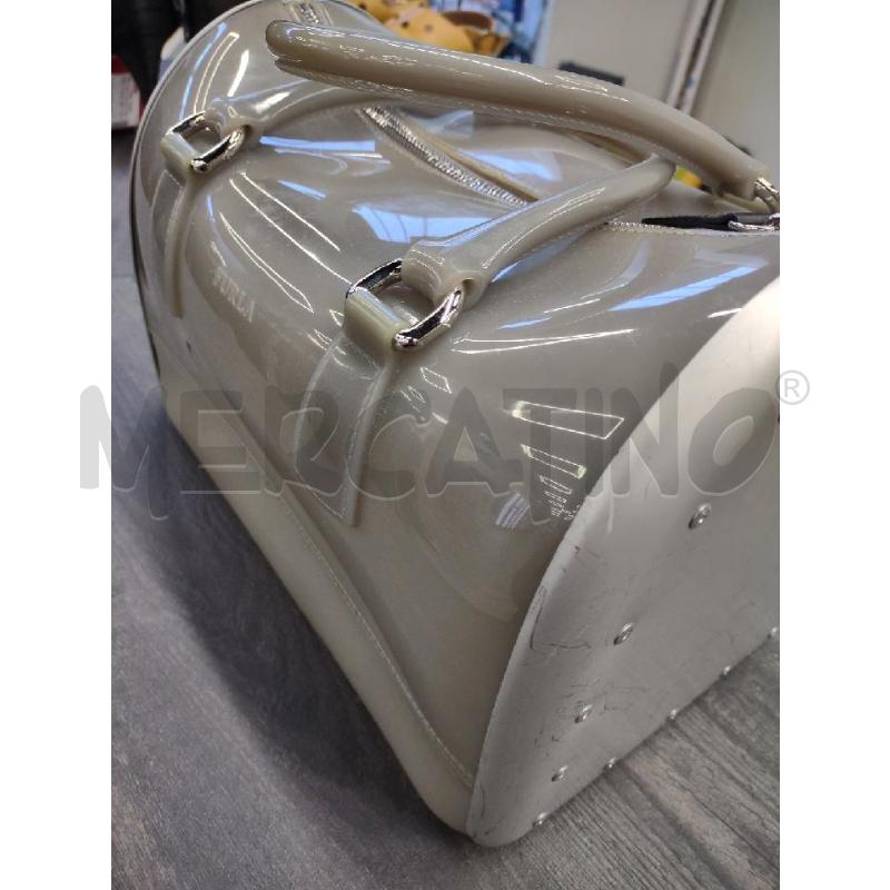 BORSA FURLA CANDY BAG GRIGIA PARTE ARGENTATA LATO | Mercatino dell'Usato Settimo torinese 3