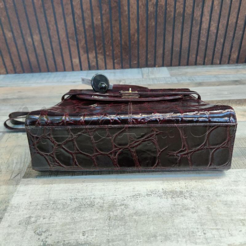 BORSA JOLLY PELLETTERIA PELLE STAMPA COCCO MARRONE | Mercatino dell'Usato Settimo torinese 3