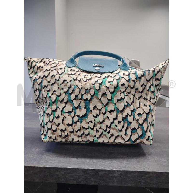 BORSA LONGCHAMP PLIAGE TELA MACULATA MANICI AZZURRI | Mercatino dell'Usato Settimo torinese 1