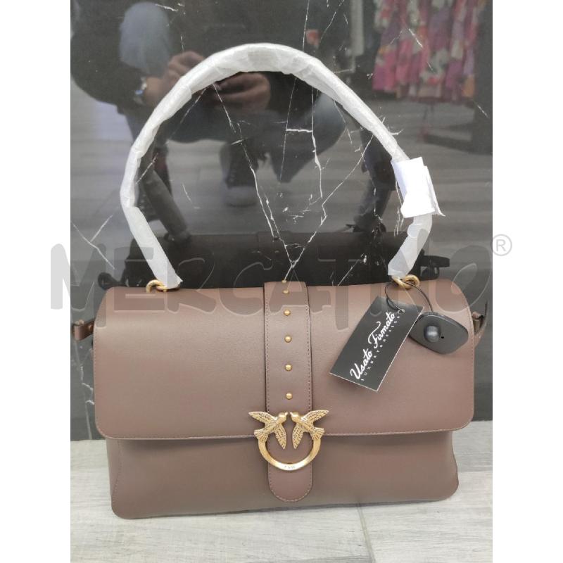 BORSA PINKO LOVE ONE EXTRA SLOUCHY PELLE MARRONE | Mercatino dell'Usato Settimo torinese 1
