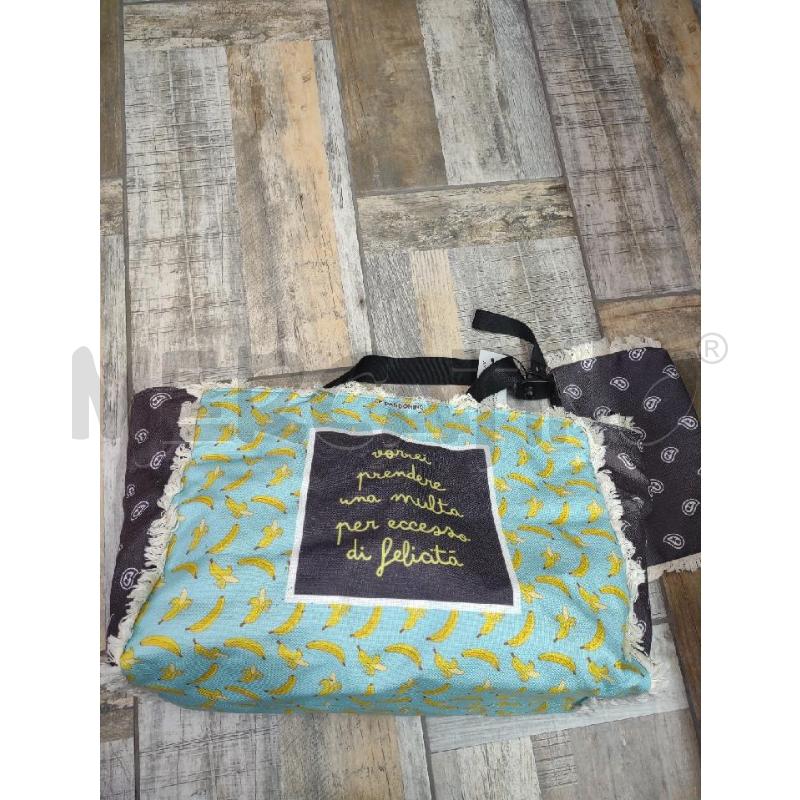 BORSA+POCHETTE MARE LE PANDORINE AZZURRE BANANE | Mercatino dell'Usato Settimo torinese 2