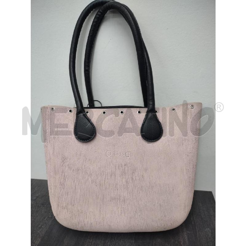 BORSA ROSA MANICI NERI MOTIVO RIGATO RILIEVO | Mercatino dell'Usato Settimo torinese 2