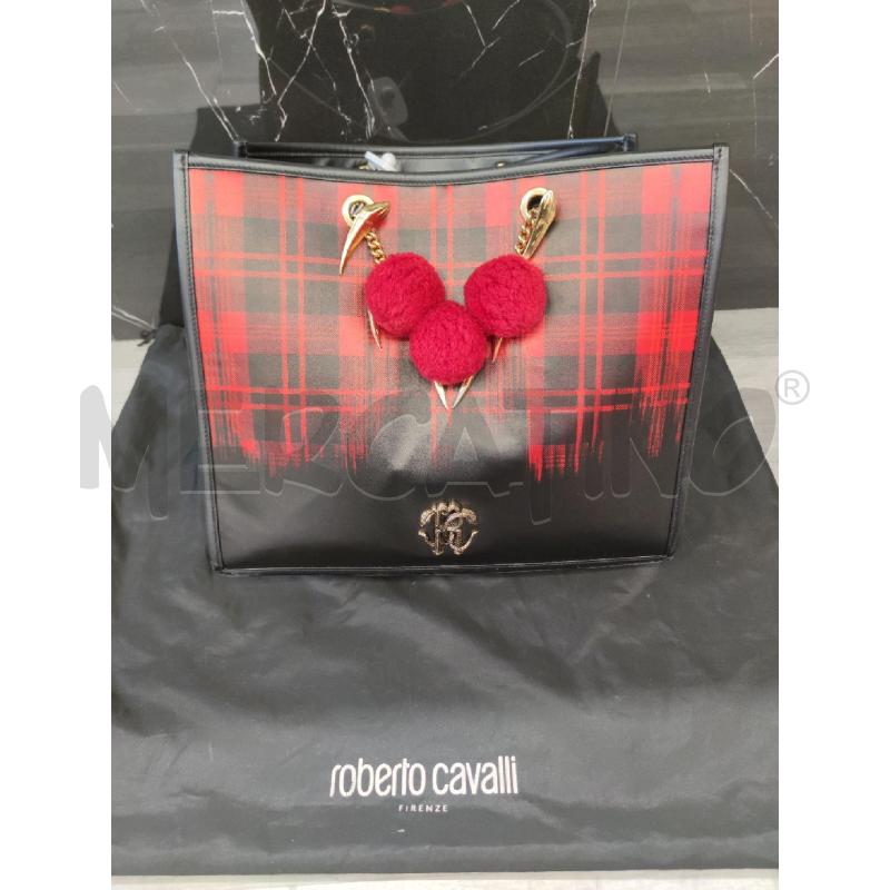 BORSA TOTE BAG ROBERTO CAVALLI MOTIVO TARTAN | Mercatino dell'Usato Settimo torinese 1