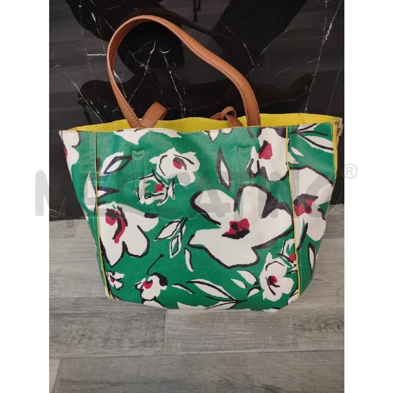 BORSA TRUSSARDI JEANS VERDE GIALLA DOUBLE FACE | Mercatino dell'Usato Settimo torinese 2