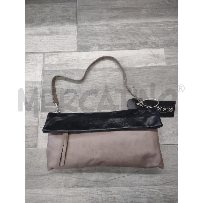 BORSETTA DONNA GIANNI CHIARINI PELLE TORTORA NERA | Mercatino dell'Usato Settimo torinese 1