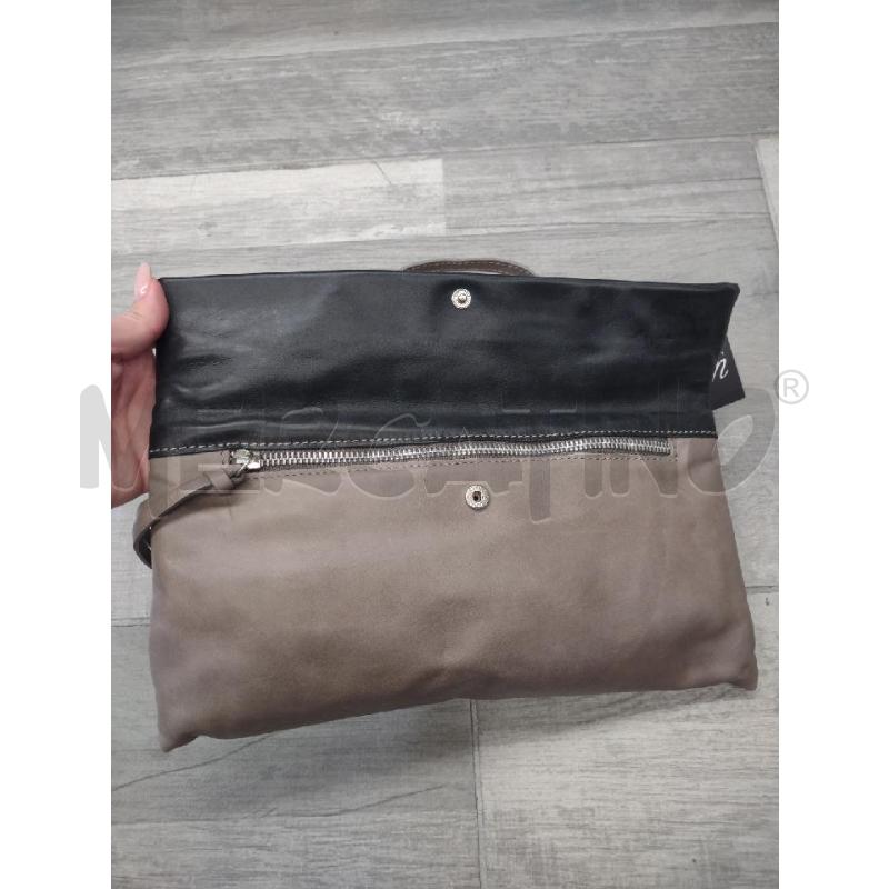 BORSETTA DONNA GIANNI CHIARINI PELLE TORTORA NERA | Mercatino dell'Usato Settimo torinese 2