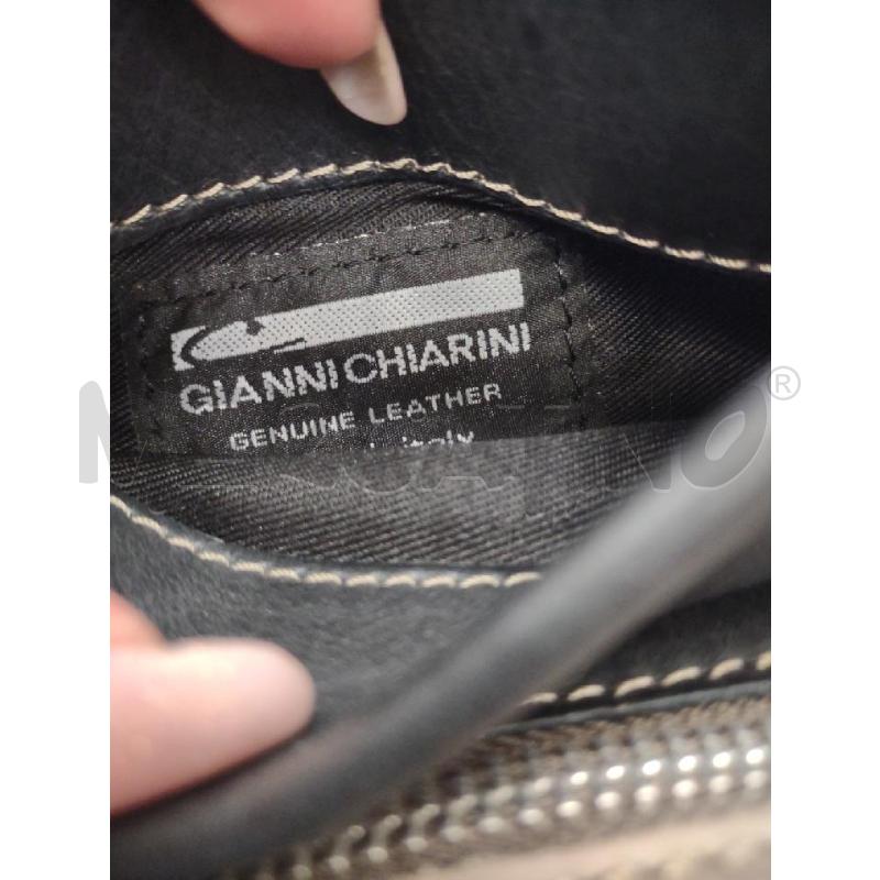 BORSETTA DONNA GIANNI CHIARINI PELLE TORTORA NERA | Mercatino dell'Usato Settimo torinese 3