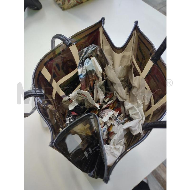 BORSETTA DONNA HARRODS LONDON NERA STAMPE | Mercatino dell'Usato Settimo torinese 3