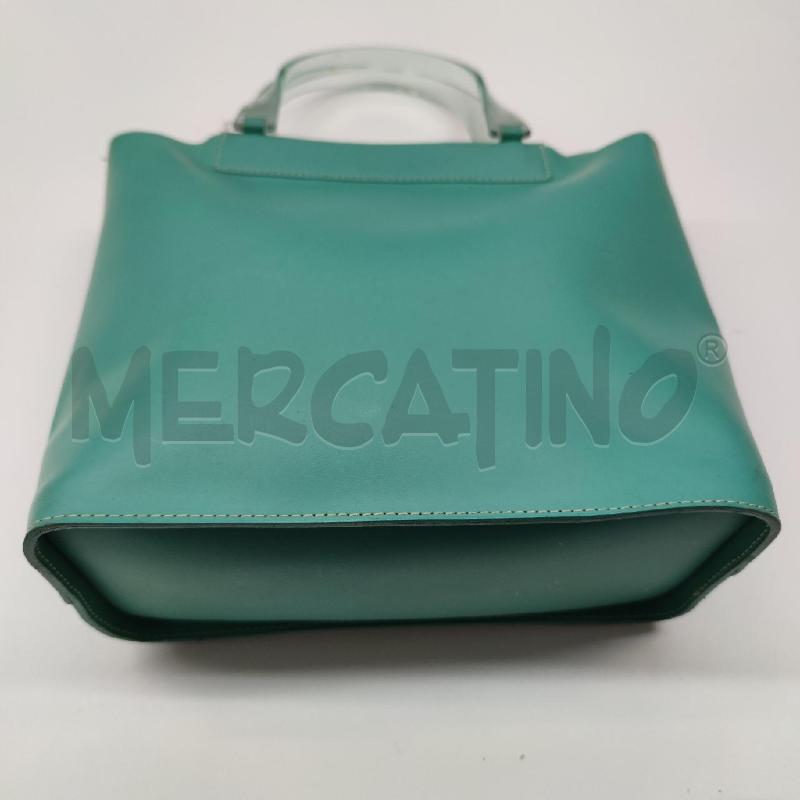 BORSETTA DONNA LAMARTHE PELLE TURCHESE MANICI PLASTICA DURA  | Mercatino dell'Usato Settimo torinese 2
