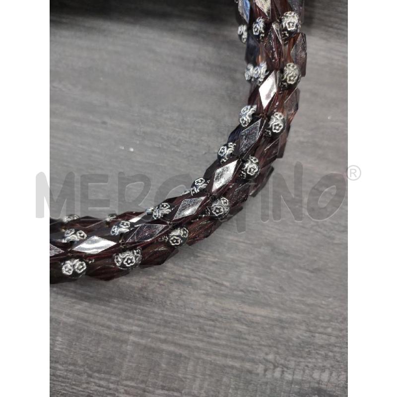 BORSETTA DONNA NERA PERLINBE ARGENTATE/ MARRONI | Mercatino dell'Usato Settimo torinese 4