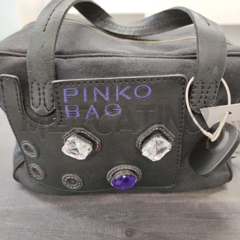 BORSETTA DONNA PINKO BAG NERA JEANS PROFILI PELLE | Mercatino dell'Usato Settimo torinese 1